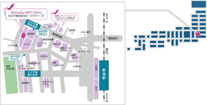 Shinjuku ART Clinic 地図